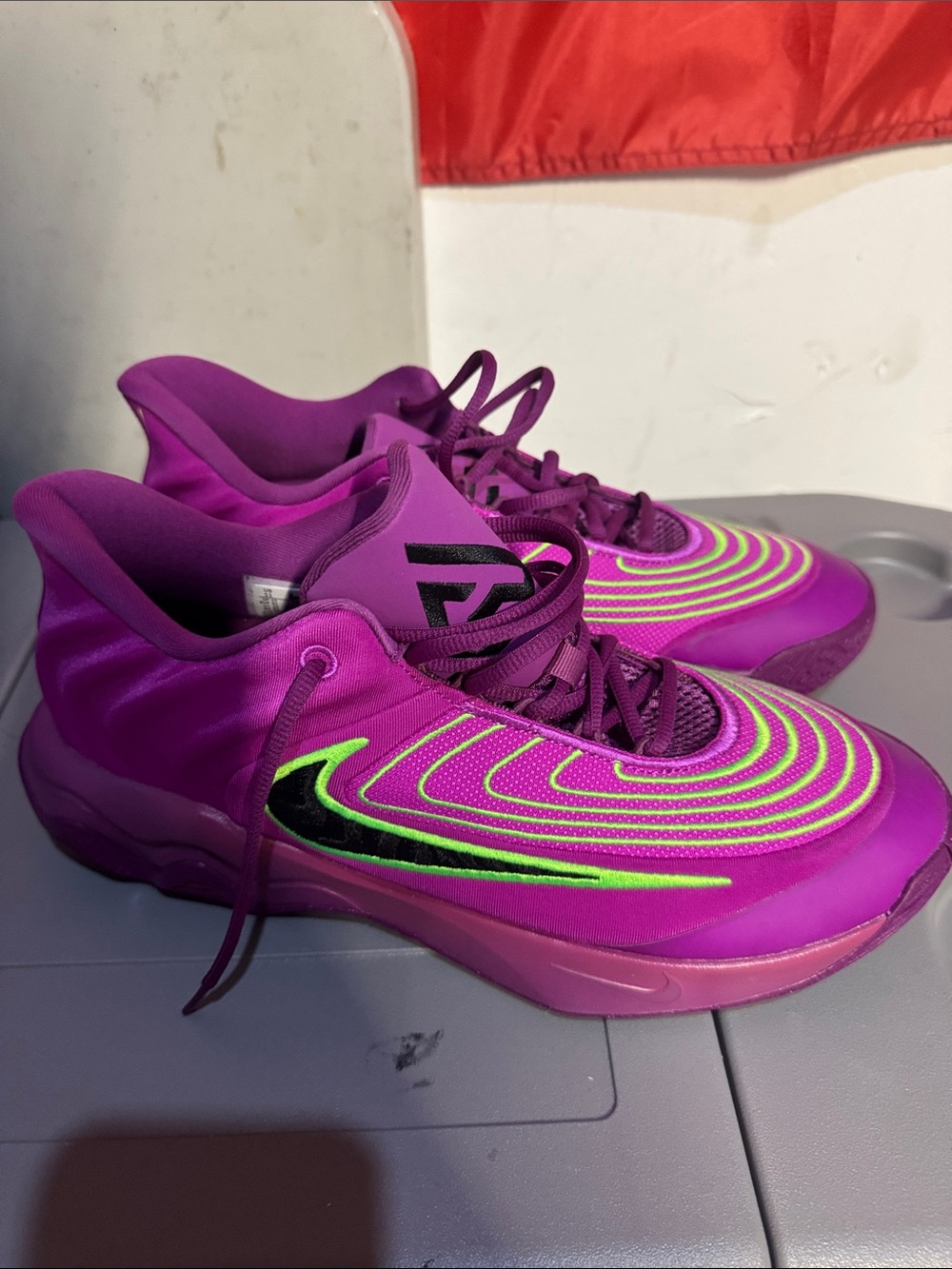 Nike Women’s Purple Sneakers with Neon Green Accents